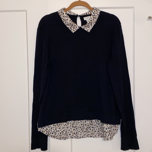 J. Crew woven-collar leopard sweater - Picture 5 of 9